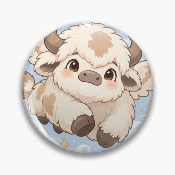 Item preview, Avatar Cute Fluffy Flying Sky Bison – Whimsical Fantasy Creature designed and sold by The Dubai Guy.