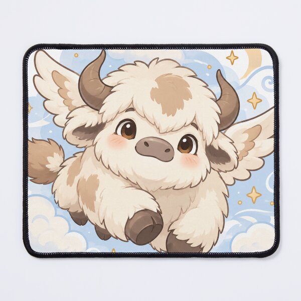 Item preview, Avatar Cute Fluffy Flying Sky Bison – Whimsical Fantasy Creature designed and sold by The Dubai Guy.