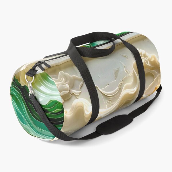 Item preview, Duality of Ivory Marble and Jade Waves designed and sold by Vicky Brago-Mitchell®.