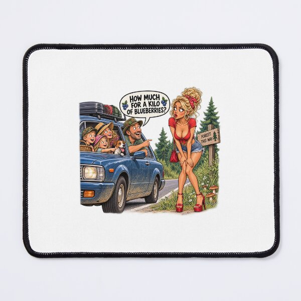 Item preview, Funny Mushroom HunteFunny Blueberry Roadside Misunderstanding – Dark Humorr – How Much a Kilo? – Dark Humor designed and sold by EwelinaBa.