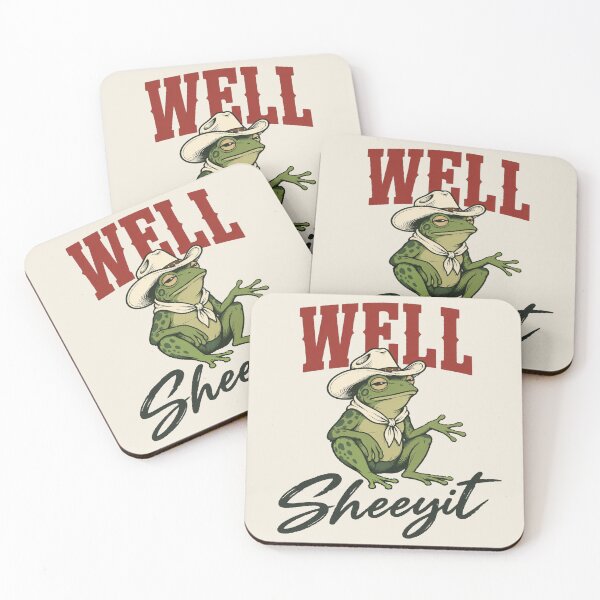 Item preview, Well Sheeyit Cowboy Frog for Sarcastic Souls designed and sold by POD DYNASTY | Original Print On Demand T-Shirt Graphics.