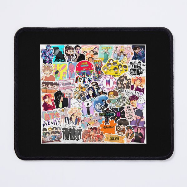 Item preview, Colorful Kpop Collage Artwork Featuring Popular Korean Pop Icons and Vibrant Patterns designed and sold by SpaceWaifu.