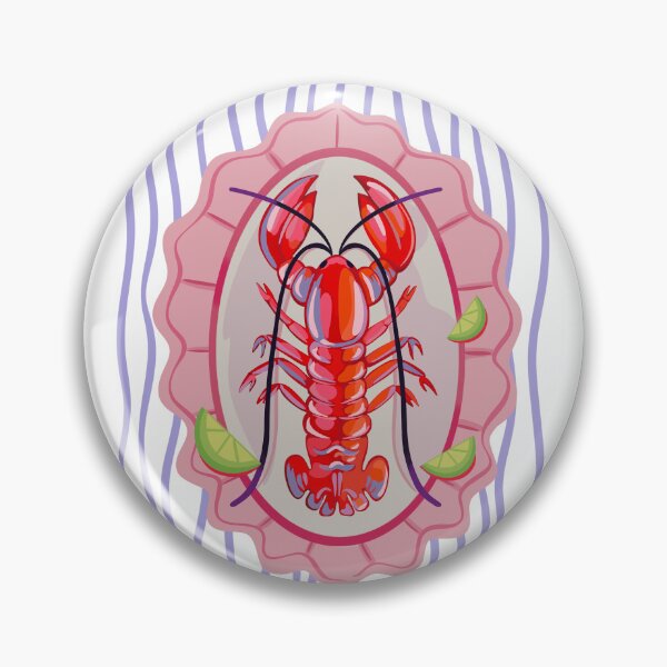 Item preview, Colorful Lobster Plate Coastal Illustration designed and sold by mafervicenttin.