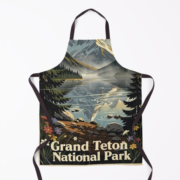 Item preview, Grand Teton National Park Vintage Travel Art designed and sold by Teelogic.