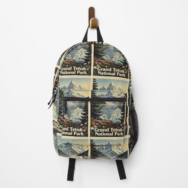 Item preview, Grand Teton National Park Vintage Travel Art designed and sold by Teelogic.