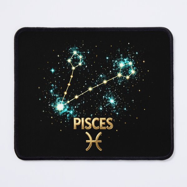 Item preview, Pisces Zodiac Constellation – Golden Stars Celestial Astrology Design designed and sold by Classic Chaos Creations.