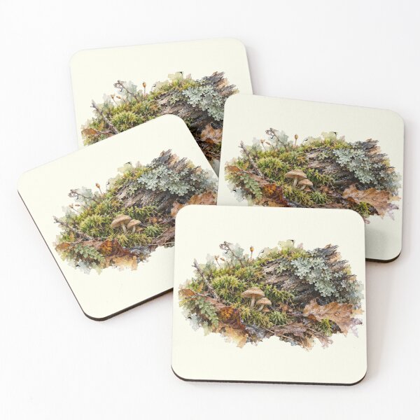 Item preview, Moss, Lichen & Tiny Mushrooms | Woodland Nature Study designed and sold by SusanSweetArt.