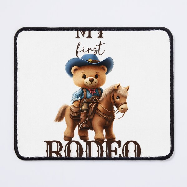Item preview, My First Rodeo Cute Cowboy Bear Western Baby Outfit First Birthday Farm Theme Teddy Bear Design designed and sold by hannahnormann.