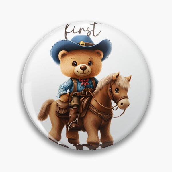 Item preview, My First Rodeo Cute Cowboy Bear Western Baby Outfit First Birthday Farm Theme Teddy Bear Design designed and sold by hannahnormann.