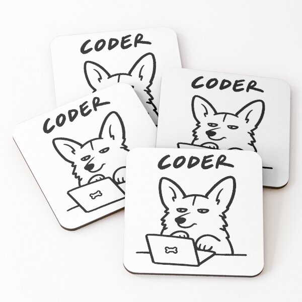 Item preview, Funny Corgi Coder Software Developer Dog Illustration designed and sold by SayMaria.