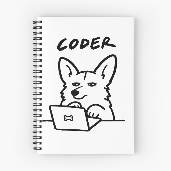 Item preview, Funny Corgi Coder Software Developer Dog Illustration designed and sold by SayMaria.