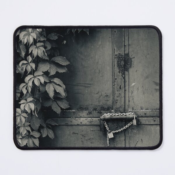 Item preview, Old Door with Chain and Vines, Black and White designed and sold by Rabee Khalil Photography.