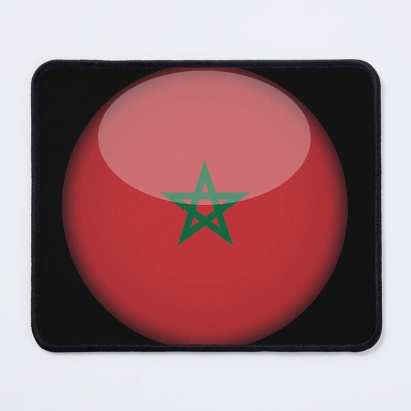 Item preview, Moroccan 3D Round Flag Morocco Pride Design designed and sold by YAZ.