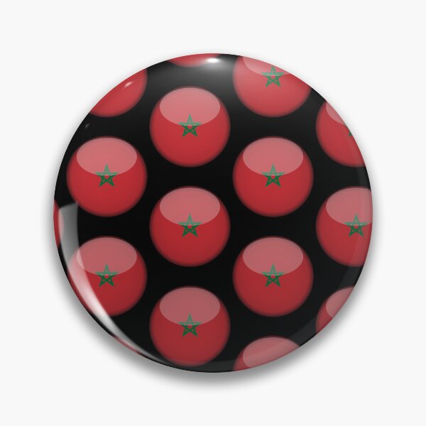 Item preview, Moroccan 3D Round Flag Morocco Pride Design designed and sold by YAZ.