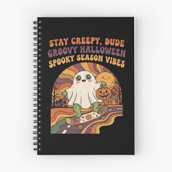 Item preview, Groovy Skater Ghost Froggy Dude Stay Creepy Halloween designed and sold by Basma Designs | Retro, Kawaii Shirts & Stickers.