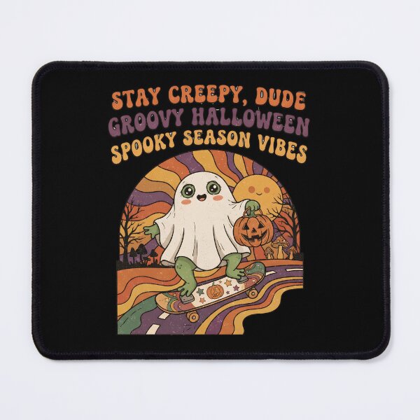 Item preview, Groovy Skater Ghost Froggy Dude Stay Creepy Halloween designed and sold by Basma Designs | Retro, Kawaii Shirts & Stickers.