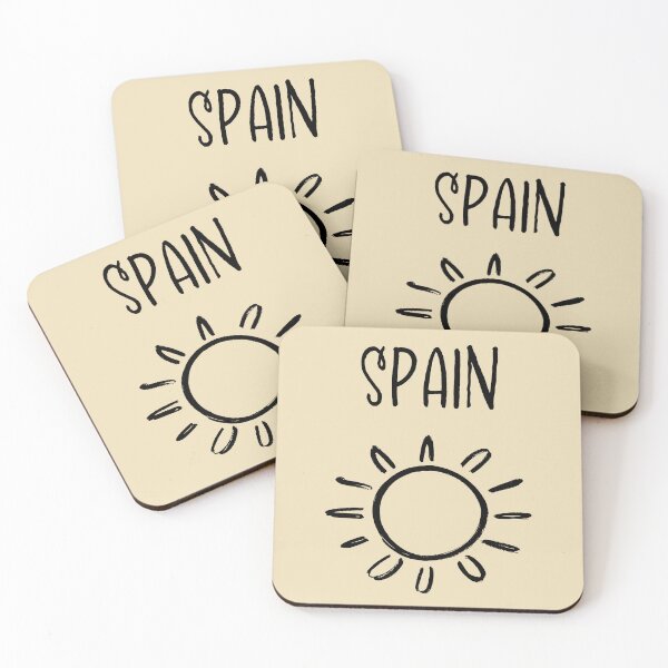 Item preview, Spain Sun Print – Late For Lunch, Funny Travel Pun Design designed and sold by MarkedArtPrints.