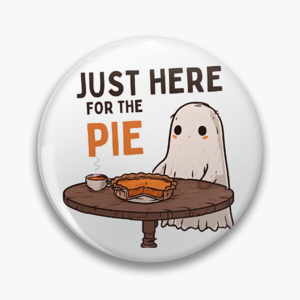 Item preview, Just Here for the Pie – Cute Ghost Pumpkin Pie & Tea Halloween Design designed and sold by AceEye.