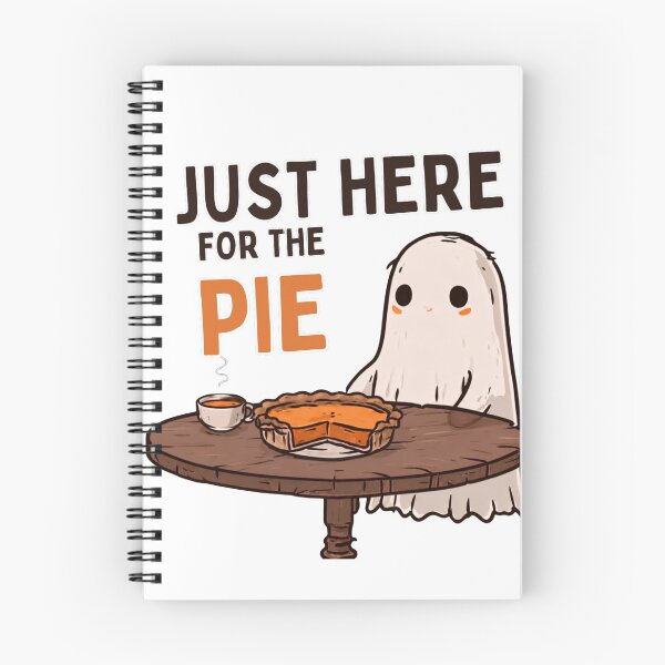 Item preview, Just Here for the Pie – Cute Ghost Pumpkin Pie & Tea Halloween Design designed and sold by AceEye.