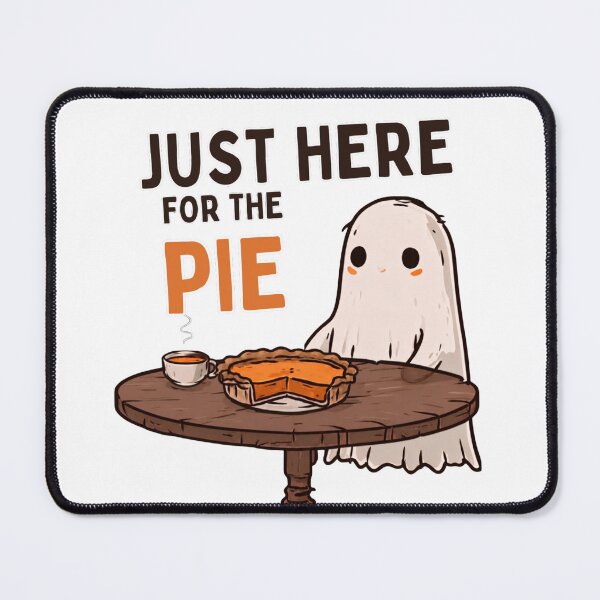 Item preview, Just Here for the Pie – Cute Ghost Pumpkin Pie & Tea Halloween Design designed and sold by AceEye.