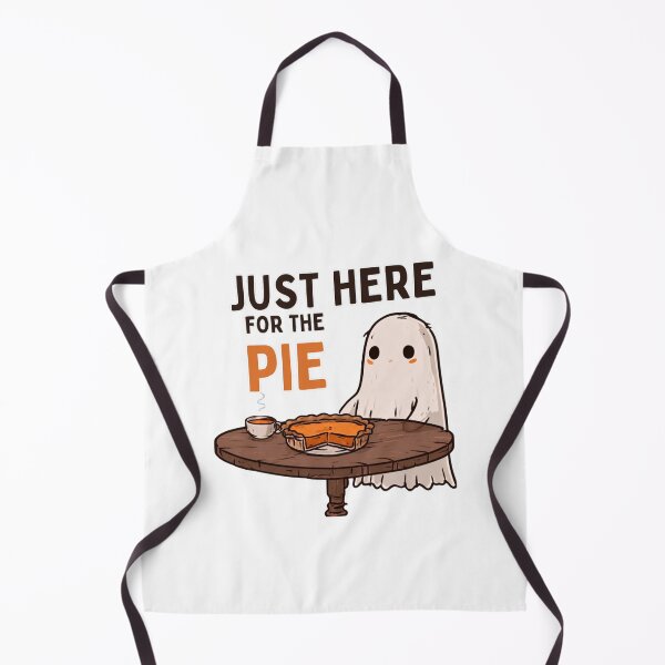 Item preview, Just Here for the Pie – Cute Ghost Pumpkin Pie & Tea Halloween Design designed and sold by AceEye.