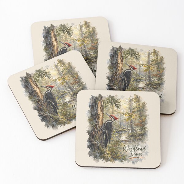 Item preview, Wild and Free – Pileated Woodpecker Woodland Art designed and sold by SusanSweetArt.