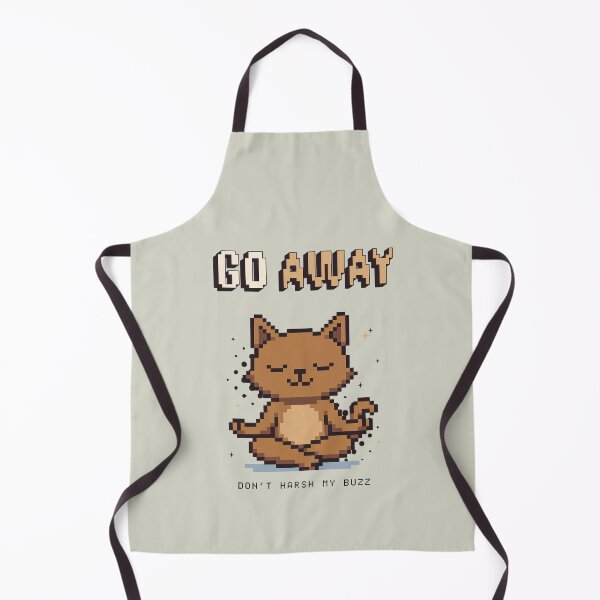 Item preview, Go Away Don’t Harsh My Buzz Pixel Cat Design designed and sold by FaeryNuff.