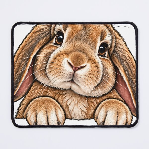 Item preview, Whiskered Wonder: Adorable Bunny Portrait Art designed and sold by Nordo Studio.