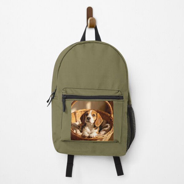 Aperçu de l'œuvre chiot dans un panier créée et vendue par mixoubraw.
