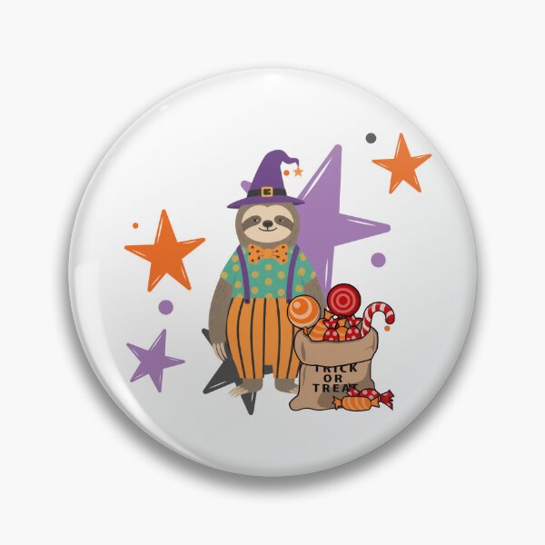 Item preview, Cute Halloween Sloth Trick or Treat Witch designed and sold by Inka Moon Design.