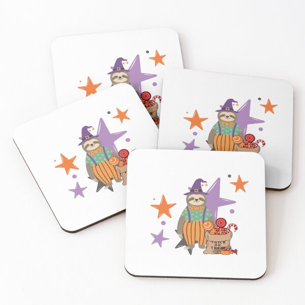 Item preview, Cute Halloween Sloth Trick or Treat Witch designed and sold by Inka Moon Design.