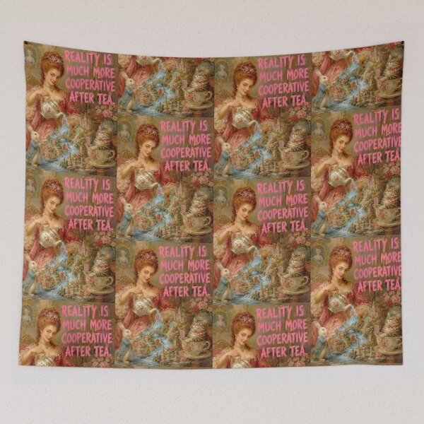 Item preview, Copy of Rococo Lady with Cats and Sleeping Dog designed and sold by Fairytale Emporium.