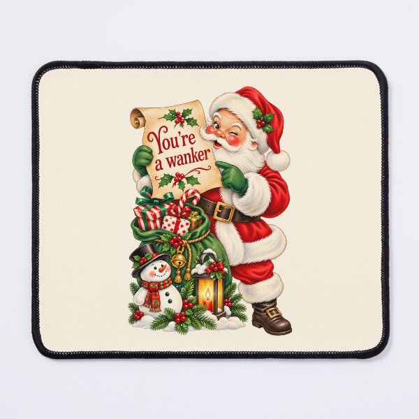 Item preview, Funny Christmas Card, British Rude Santa Card, Adult Humor Holiday Card, Sarcastic Christmas Greeting, Funny Insult Card for Him Her designed and sold by PRINYOS.