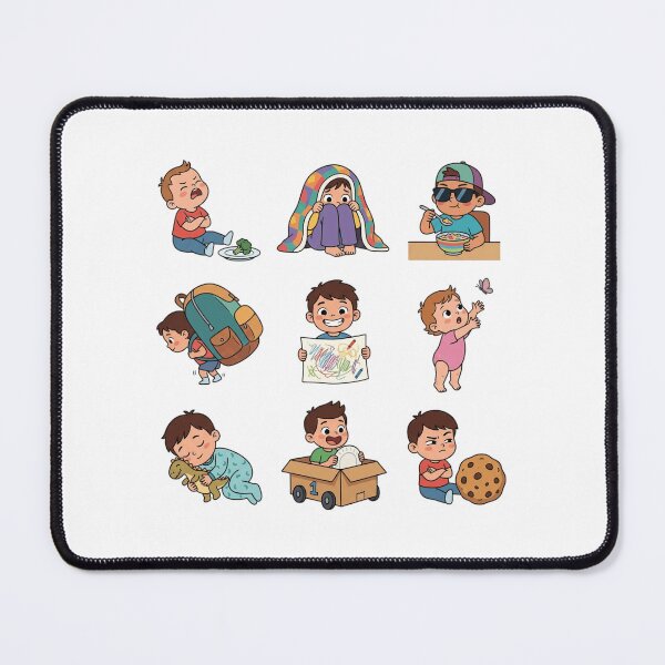 Item preview, Funny Toddler Life Daily Moments Vintage Cartoon Sticker Sheet Pack designed and sold by mood-draftsman.