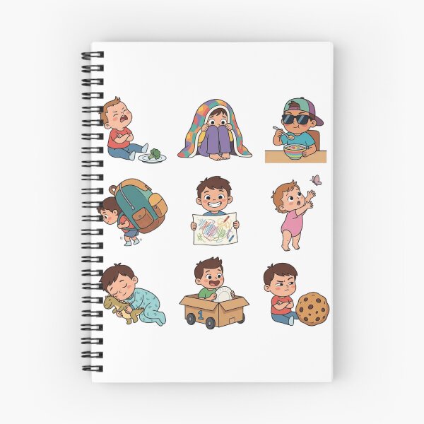 Item preview, Funny Toddler Life Daily Moments Vintage Cartoon Sticker Sheet Pack designed and sold by mood-draftsman.
