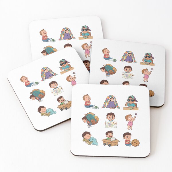 Item preview, Funny Toddler Life Daily Moments Vintage Cartoon Sticker Sheet Pack designed and sold by mood-draftsman.