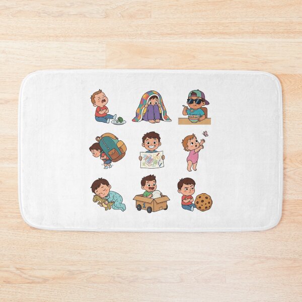 Item preview, Funny Toddler Life Daily Moments Vintage Cartoon Sticker Sheet Pack designed and sold by mood-draftsman.