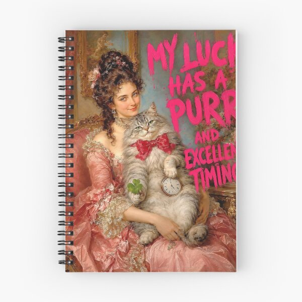 Item preview, Lucky Rococo Princess with Cat and Pocket Watch designed and sold by Fairytale Emporium.