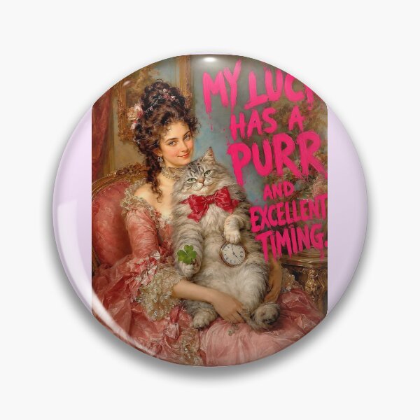 Item preview, Lucky Rococo Princess with Cat and Pocket Watch designed and sold by Fairytale Emporium.