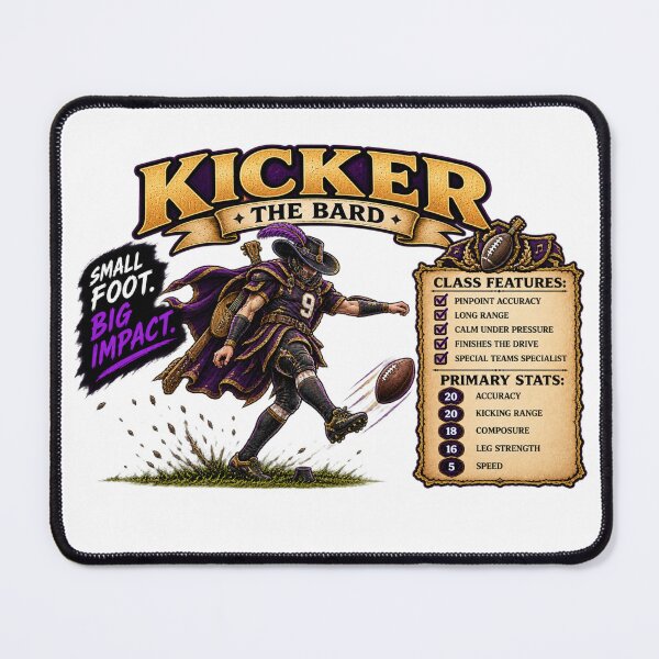 Item preview, Kicker — The Bard designed and sold by Fantasy Football Company.
