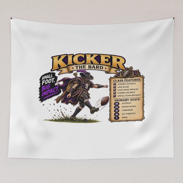 Item preview, Kicker — The Bard designed and sold by Fantasy Football Company.