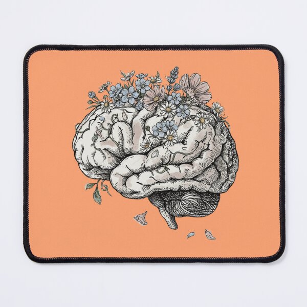 Item preview, Brain with wildflowers designed and sold by BiaSMartins.