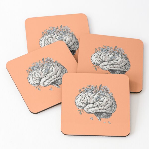 Item preview, Brain with wildflowers designed and sold by BiaSMartins.