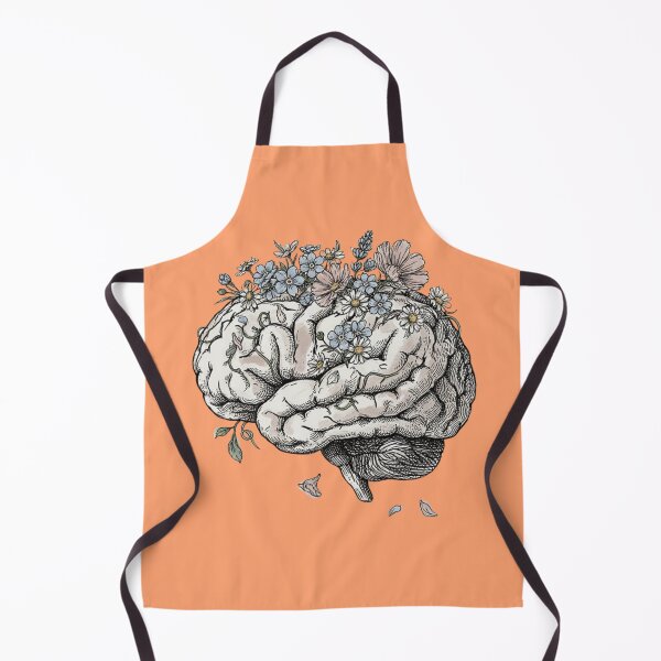 Item preview, Brain with wildflowers designed and sold by BiaSMartins.