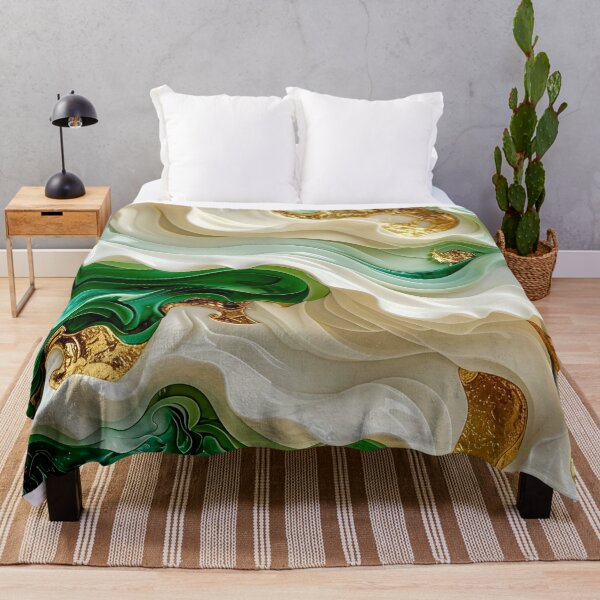 Item preview, Duality of Ivory Marble and Jade Waves designed and sold by Vicky Brago-Mitchell®.