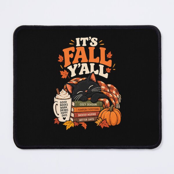 Item preview, It's Fall Y'all Cute Black Cat Cozy Autumn designed and sold by Ridaelb.
