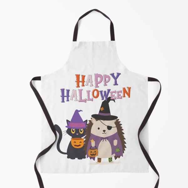 Item preview, Cute Halloween Cat And Hedgehog Trick Or Treat designed and sold by Inka Moon Design.