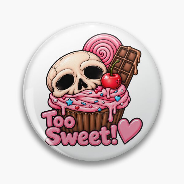 Item preview, Too Sweet! Cute Creepy Candy Skull Art designed and sold by Feral-Ink.