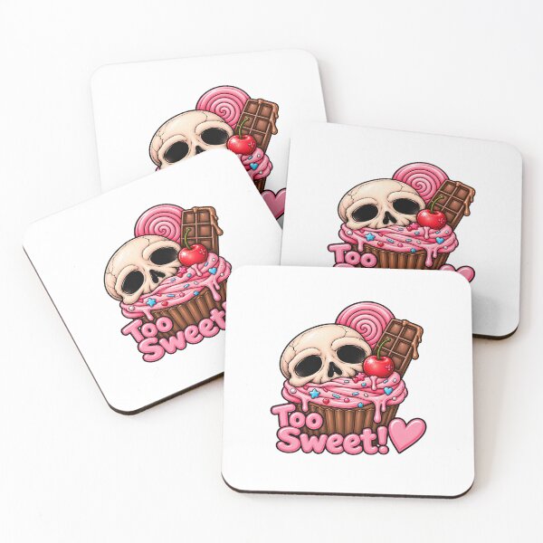 Item preview, Too Sweet! Cute Creepy Candy Skull Art designed and sold by Feral-Ink.