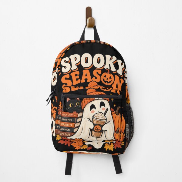 Item preview, Spooky Season Cute Ghost Black Cat Pumpkin Spice Coffee designed and sold by Ridaelb.
